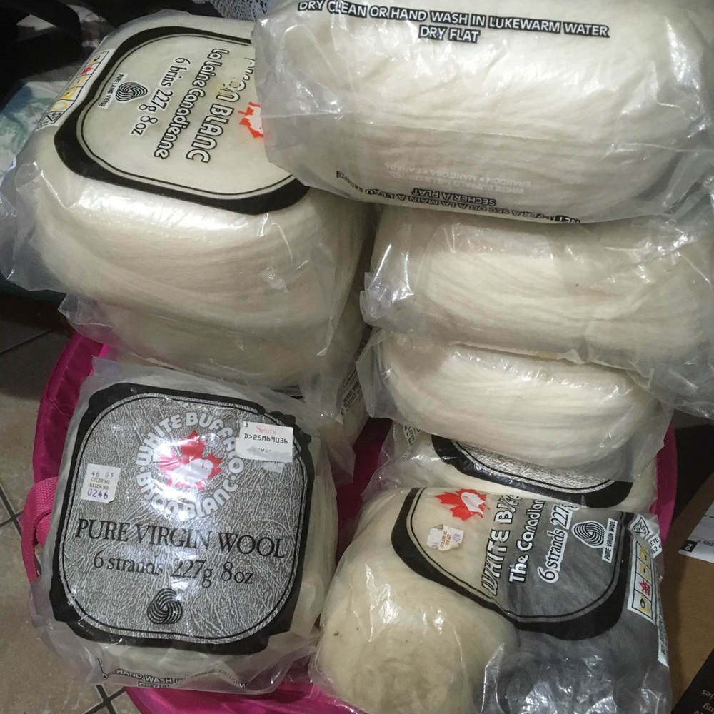 14 Skeins  of Buffalo wool 8 new in package and 6. Skeins non package